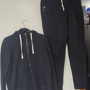 G-Star Black Slim Sweatsuit with Logo Patch